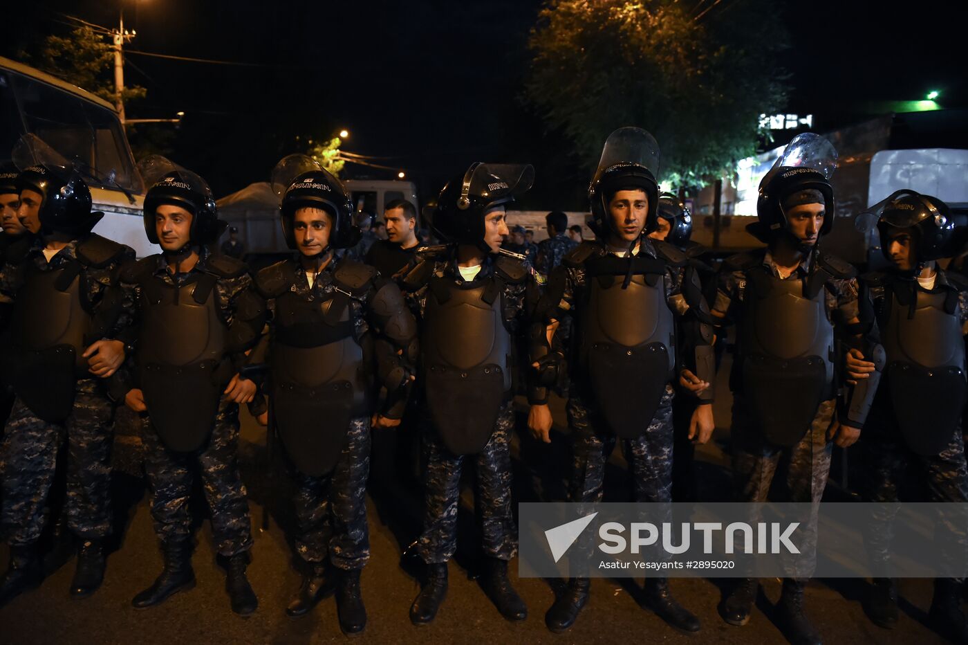 Civil rights activists march in Yerevan