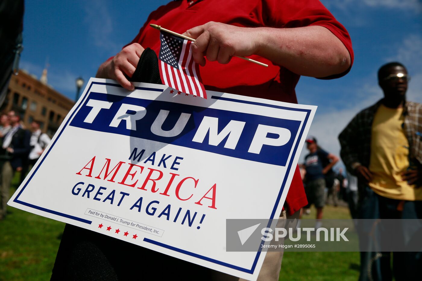 Donald Trump's supporters stage rally