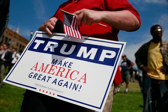 Donald Trump's supporters stage rally