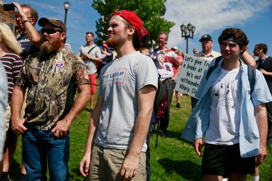 Donald Trump's supporters stage rally