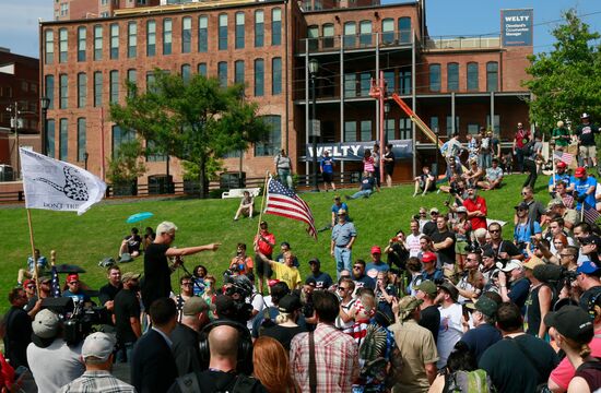 Donald Trump's supporters stage rally