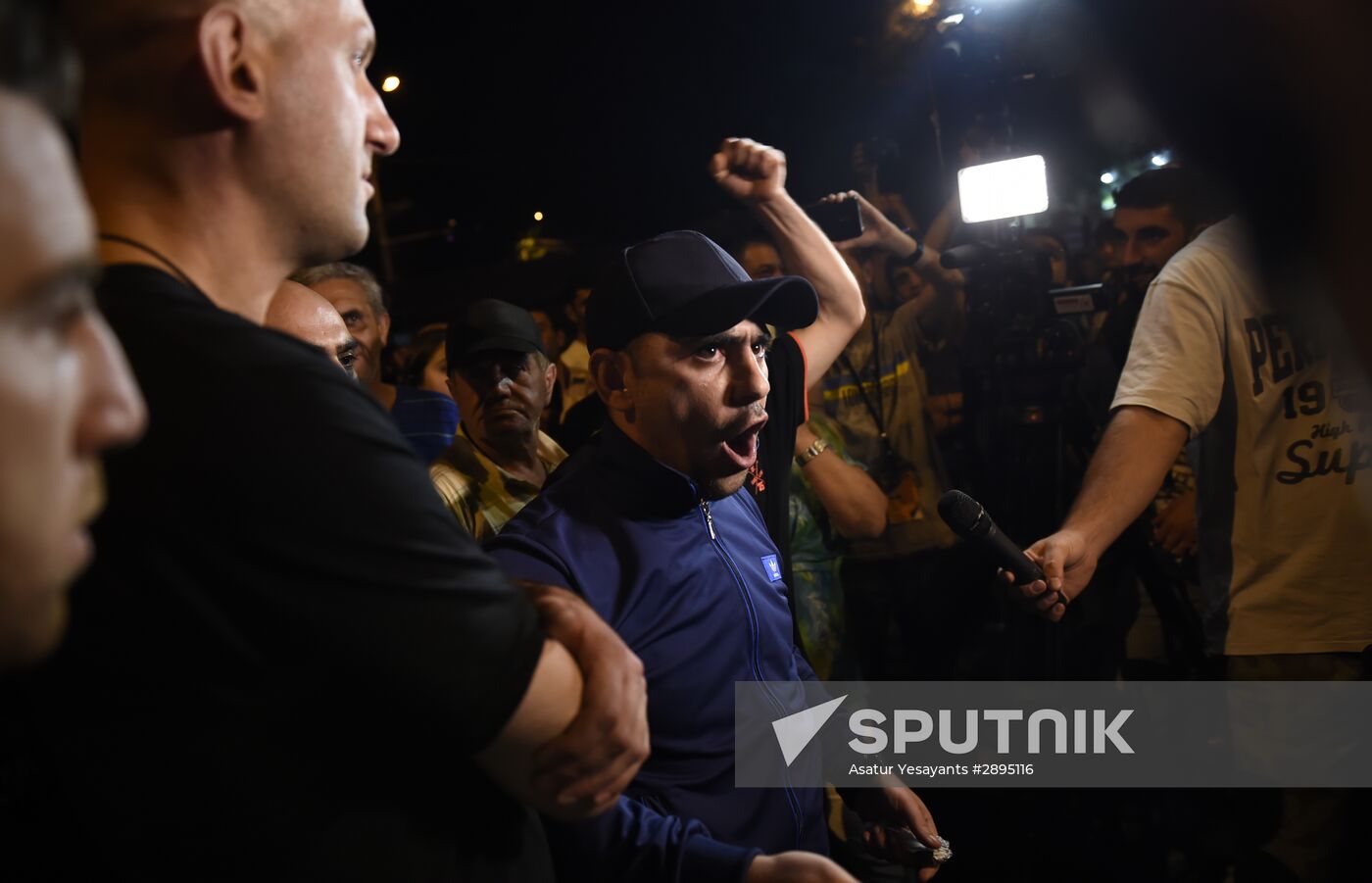 Civil rights activists march in Yerevan