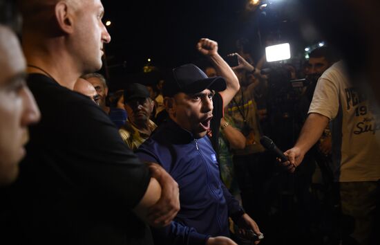 Civil rights activists march in Yerevan