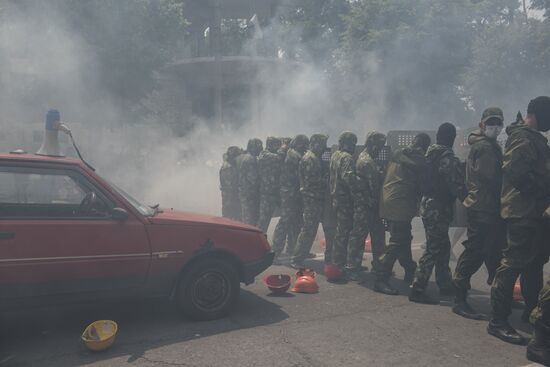 Training unarmed resistance to foreign armed mission invasion of Lugansk People's Republic