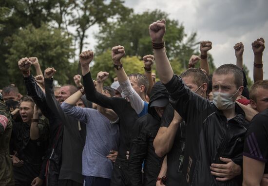 Training unarmed resistance to foreign armed mission invasion of Lugansk People's Republic