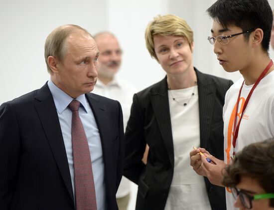 President Vladimir Putin visits Syrius educational center in Sochi