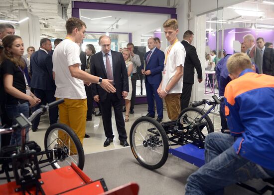 President Vladimir Putin visits Syrius educational center in Sochi