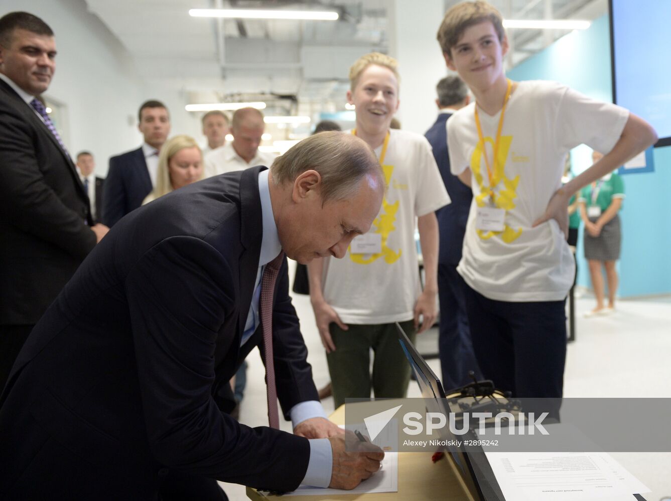 President Vladimir Putin visits Syrius educational center in Sochi