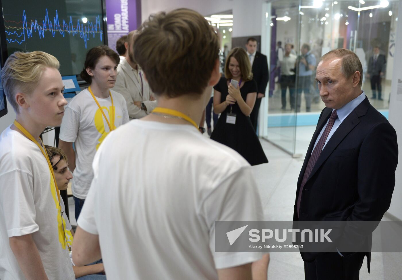 President Vladimir Putin visits Syrius educational center in Sochi