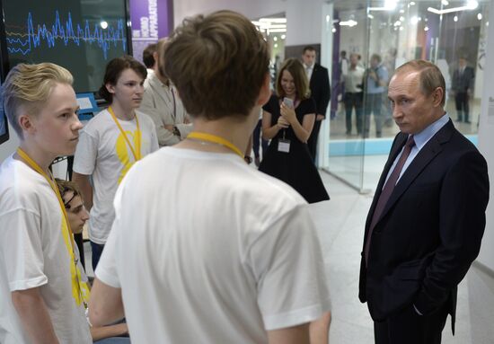 President Vladimir Putin visits Syrius educational center in Sochi