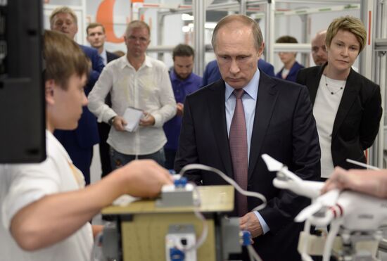 President Vladimir Putin visits Syrius educational center in Sochi