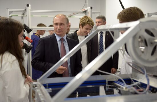 President Vladimir Putin visits Syrius educational center in Sochi