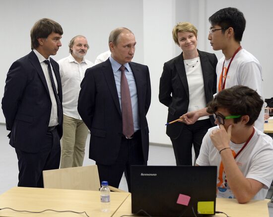 President Vladimir Putin visits Syrius educational center in Sochi