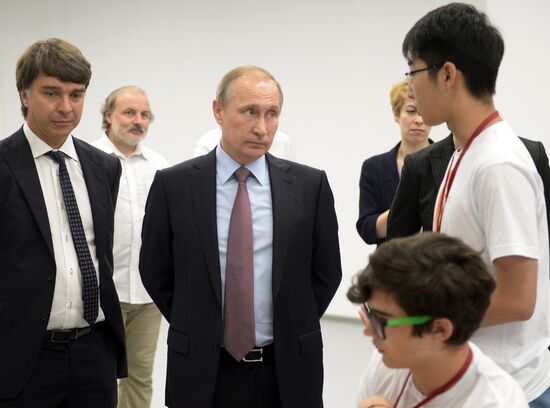 President Vladimir Putin visits Syrius educational center in Sochi