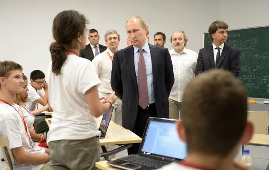 President Vladimir Putin visits Syrius educational center in Sochi