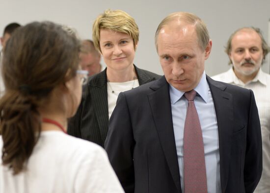 President Vladimir Putin visits Syrius educational center in Sochi