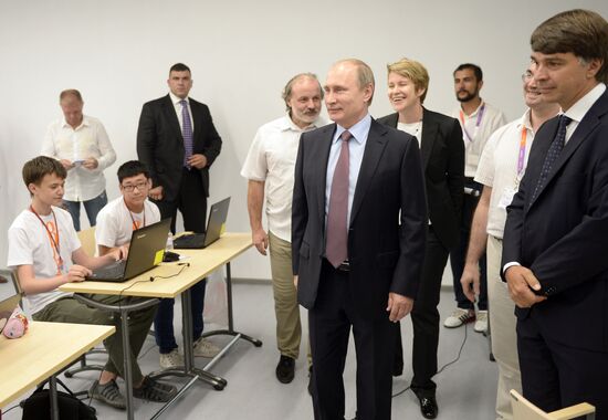 President Vladimir Putin visits Syrius educational center in Sochi