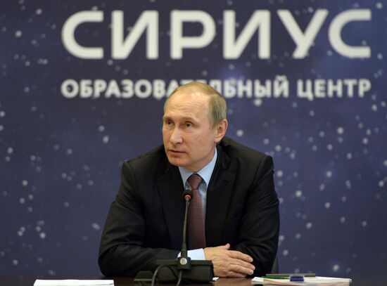 President Vladimir Putin visits Syrius educational center in Sochi