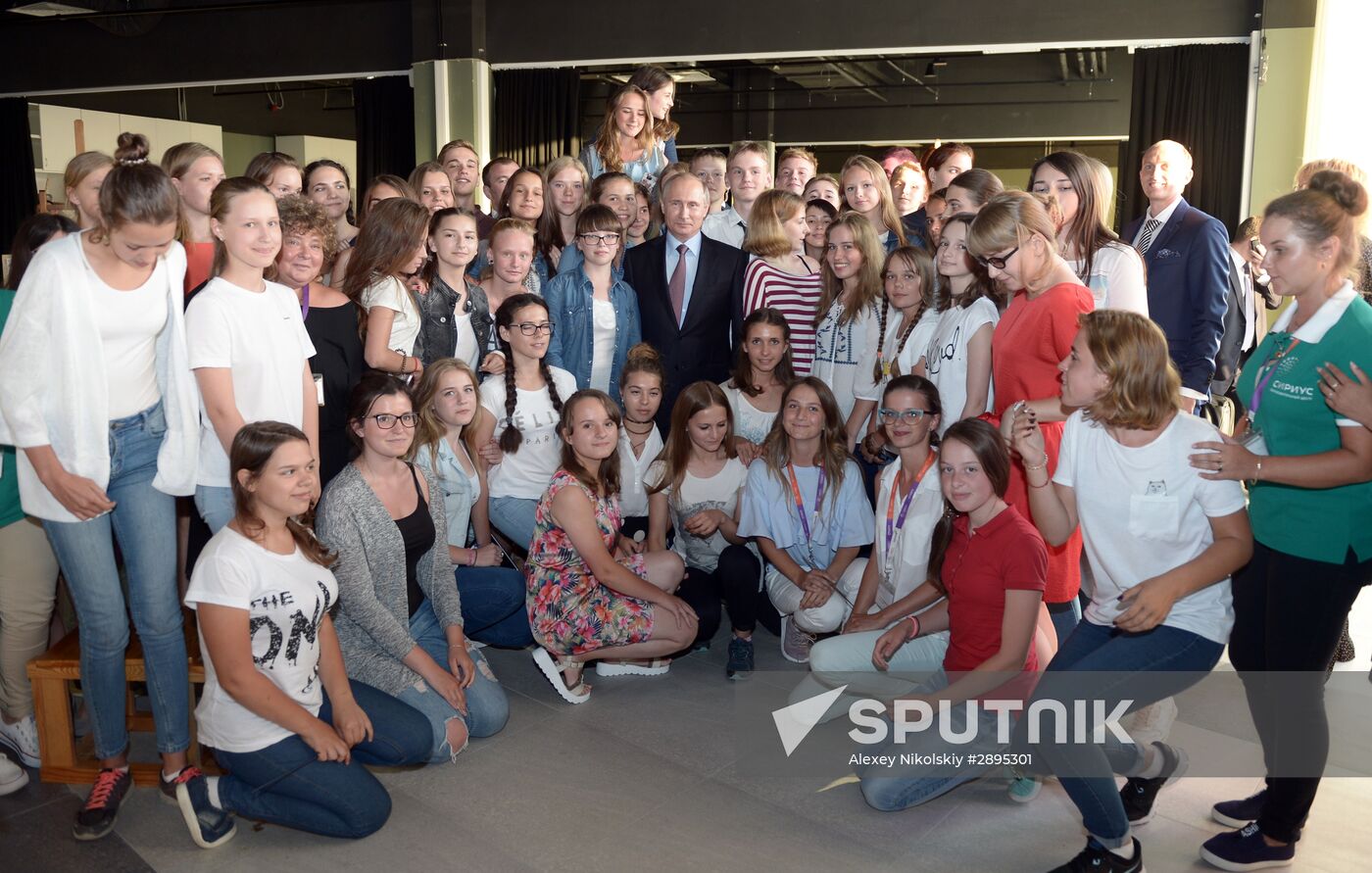 President Vladimir Putin visits Sirius educational center in Sochi