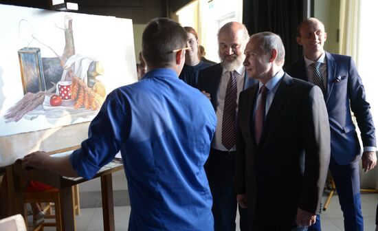 President Vladimir Putin visits Syrius educational center in Sochi