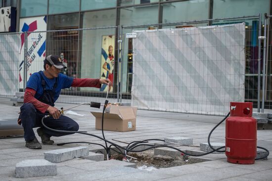 Novy Arbat Street landscaping
