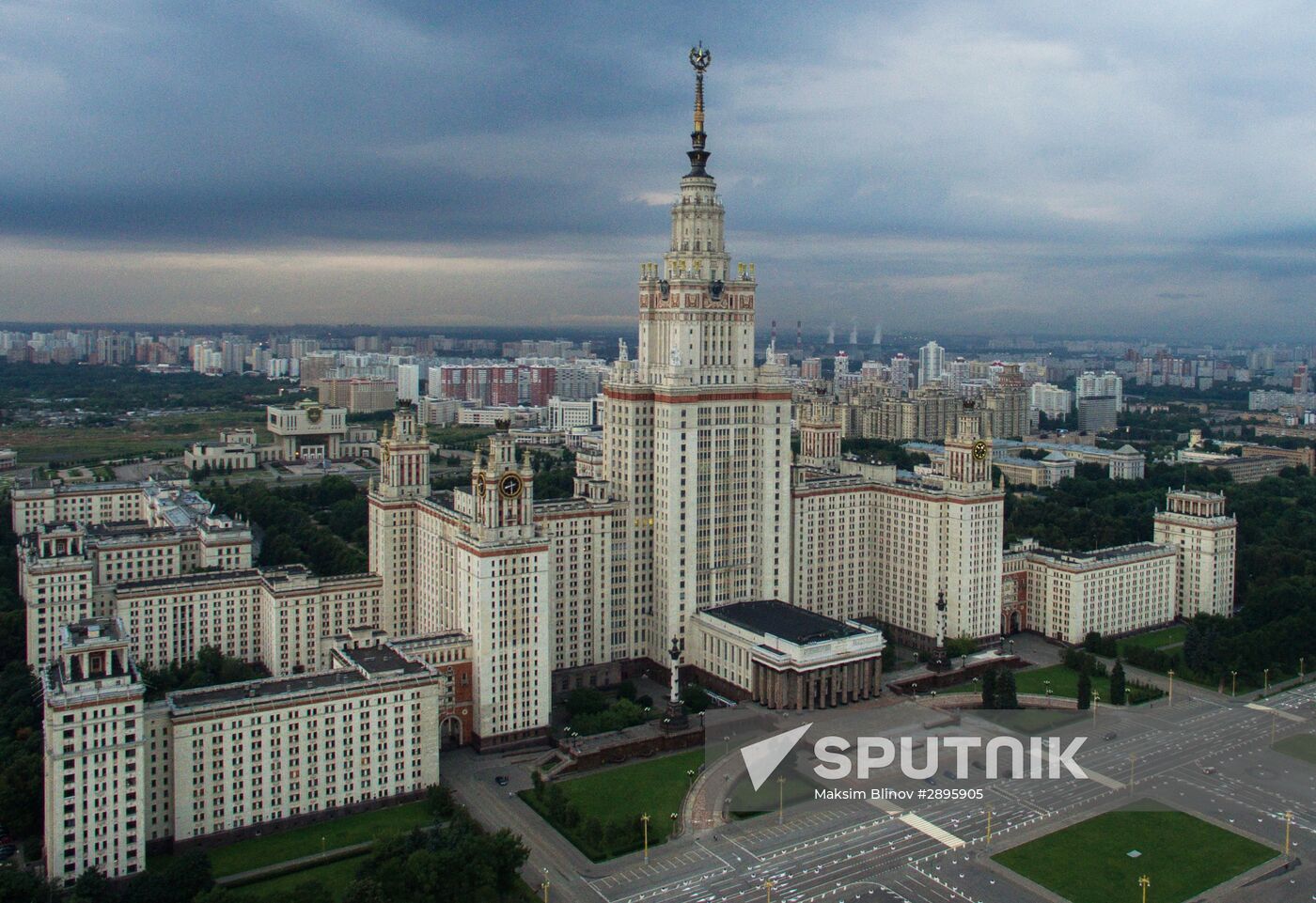 Aerial views of Moscow