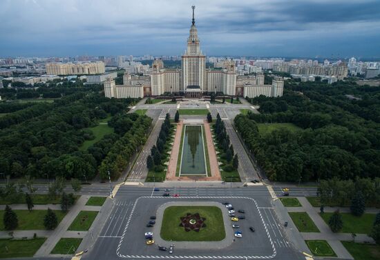 Aerial views of Moscow