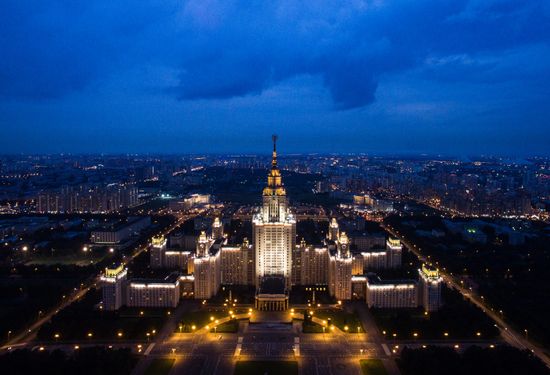 Aerial views of Moscow