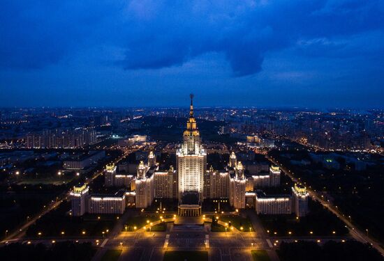 Aerial views of Moscow