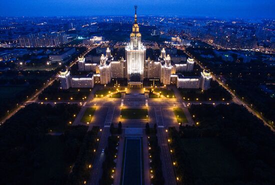 Aerial views of Moscow