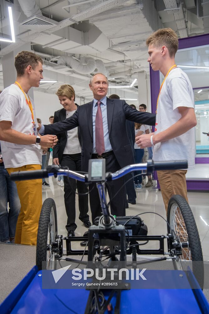 President Vladimir Putin visits Syrius educational center in Sochi