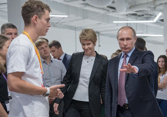 President Vladimir Putin visits Syrius educational center in Sochi