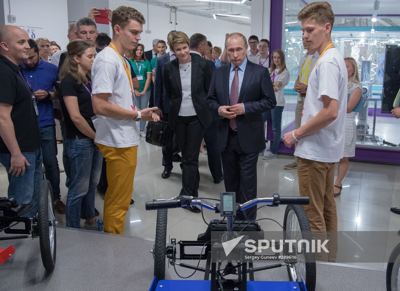 President Vladimir Putin visits Syrius educational center in Sochi