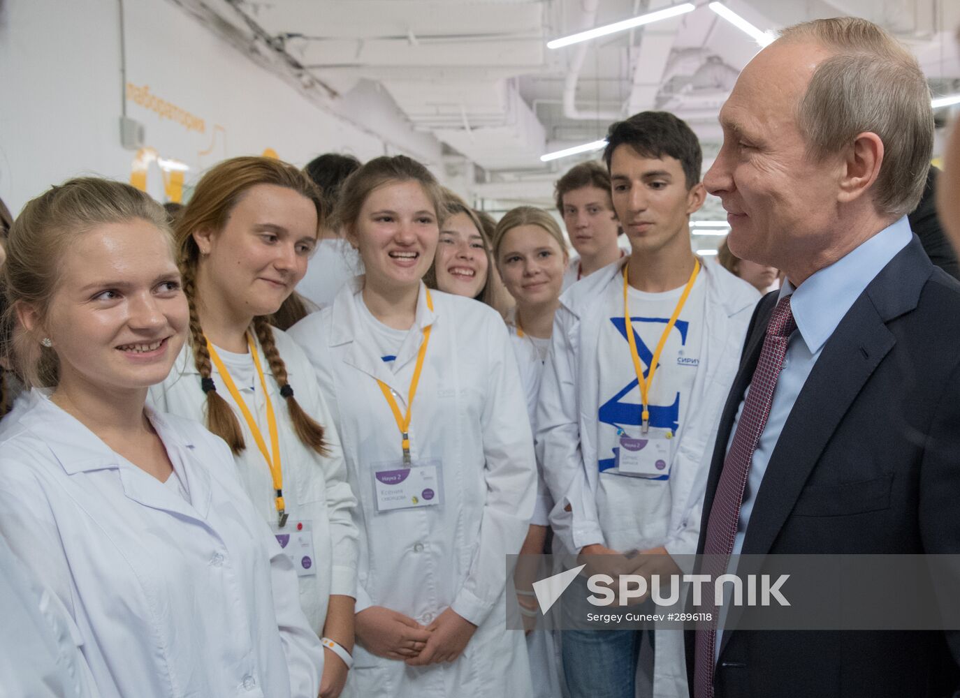 President Vladimir Putin visits Syrius educational center in Sochi