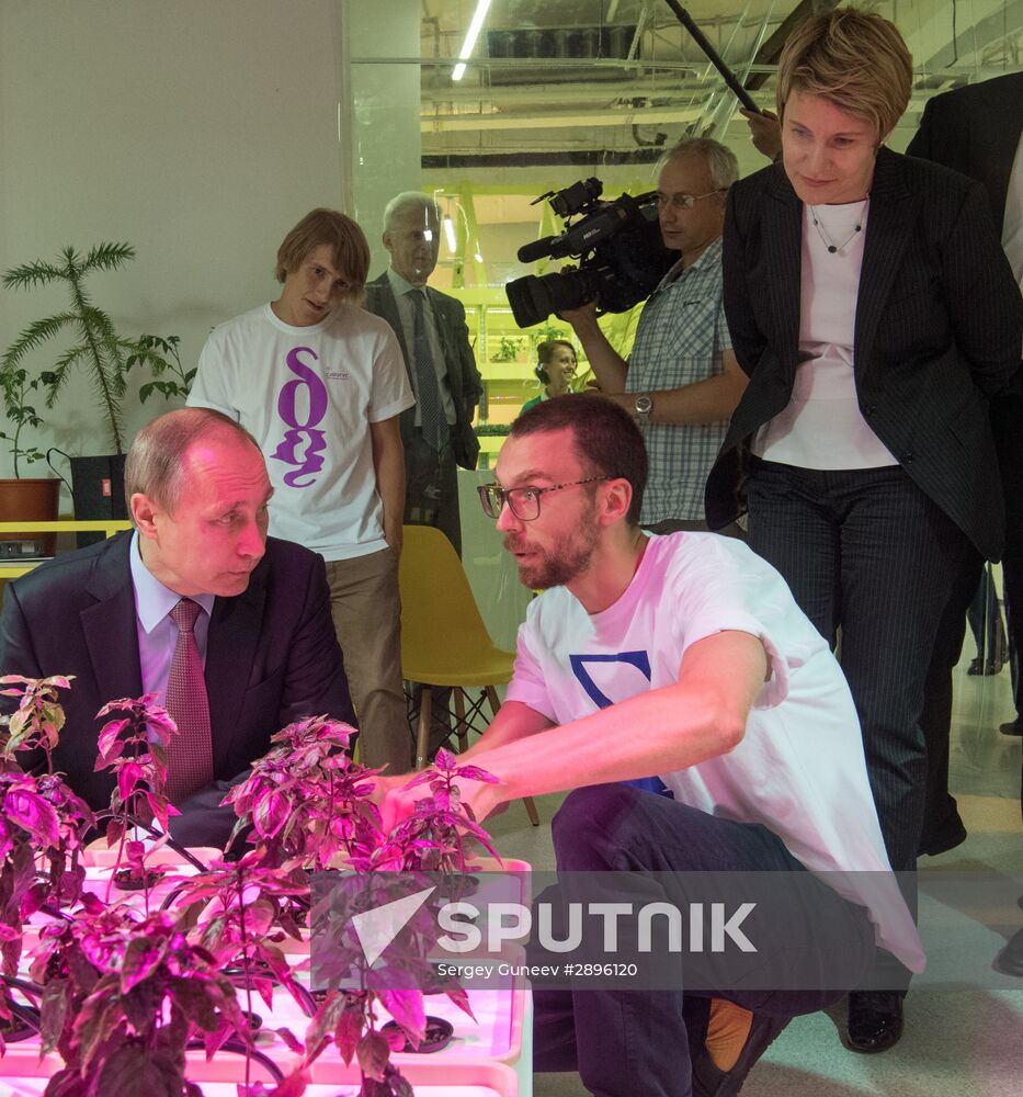 President Vladimir Putin visits Syrius educational center in Sochi