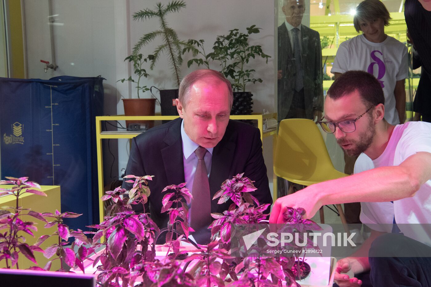 President Vladimir Putin visits Syrius educational center in Sochi