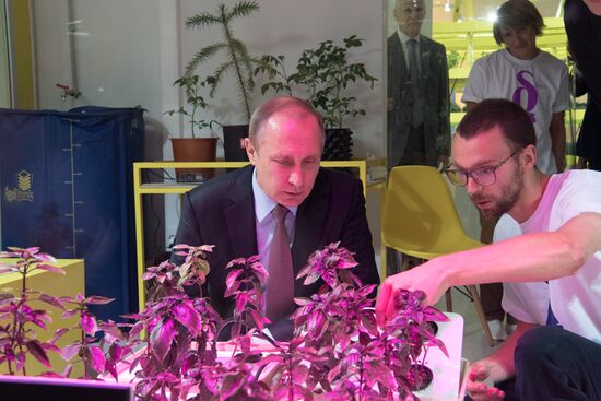 President Vladimir Putin visits Syrius educational center in Sochi