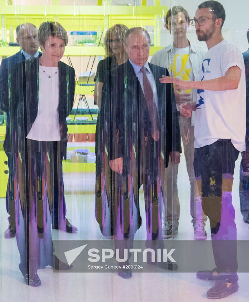 President Vladimir Putin visits Syrius educational center in Sochi