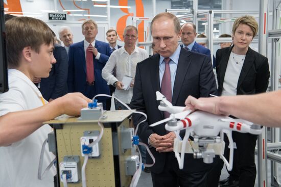 President Vladimir Putin visits Syrius educational center in Sochi