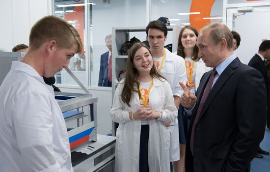 President Vladimir Putin visits Syrius educational center in Sochi