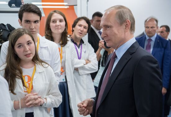 President Vladimir Putin visits Syrius educational center in Sochi