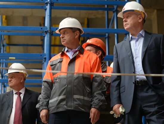 Moscow Mayor Sergei Sobyanin inspects construction of Michurinsky Prospekt metro station