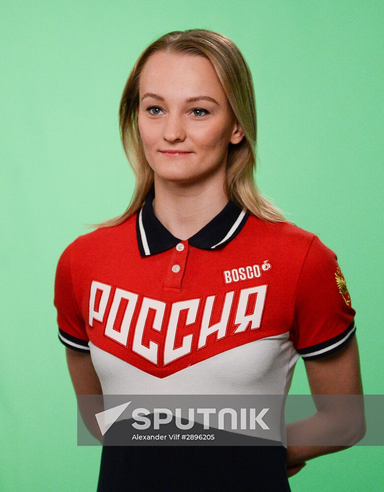 Apparel of Russian national athletics and freestyle wrestling teams prior to 2016 Olympics