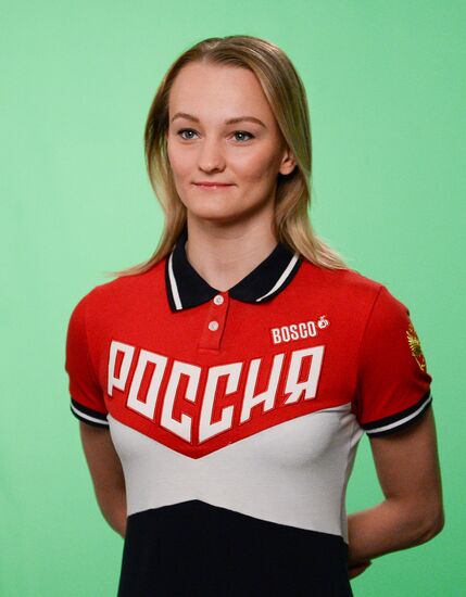 Apparel of Russian national athletics and freestyle wrestling teams prior to 2016 Olympics