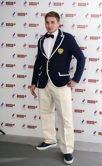 Russian Olympic athletic and freestyle wrestling teams' gear for the 2016 Olympics