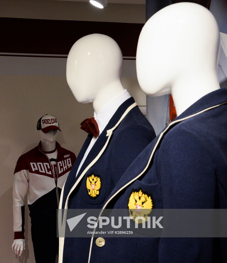Apparel of Russian national athletics and freestyle wrestling teams prior to 2016 Olympics