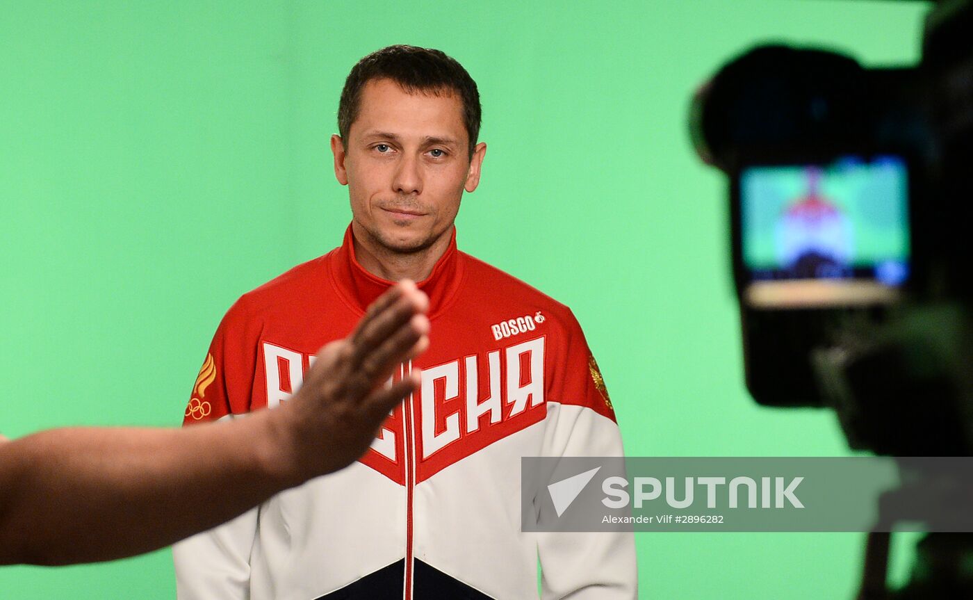 Russian Olympic athletic and freestyle wrestling teams' gear for the 2016 Olympics