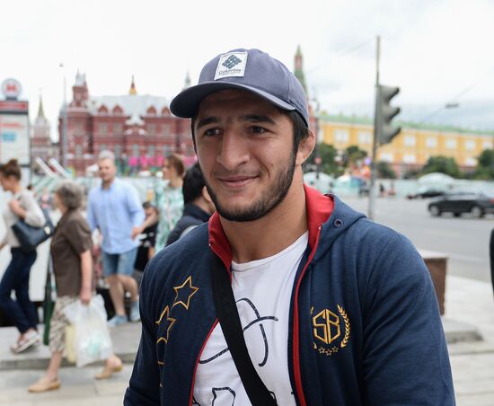 Russian Olympic athletic and freestyle wrestling teams' gear for the 2016 Olympics