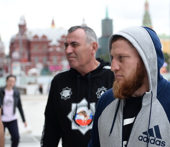 Russian Olympic athletic and freestyle wrestling teams' gear for the 2016 Olympics