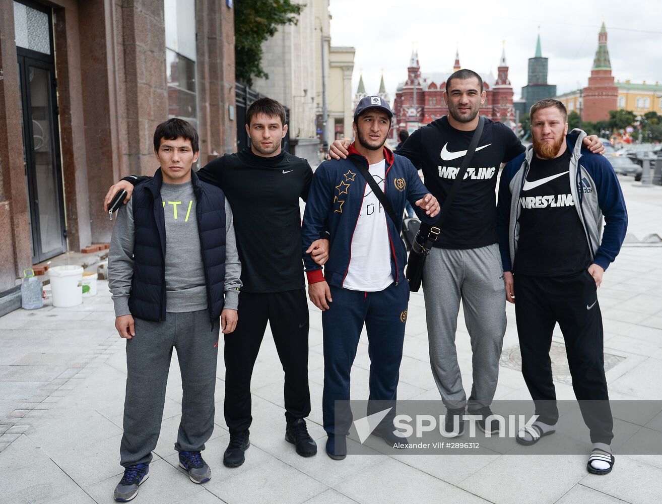 Russian Olympic athletic and freestyle wrestling teams' gear for the 2016 Olympics
